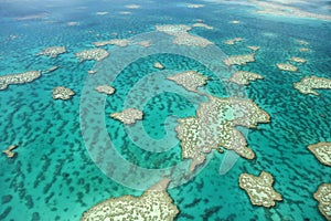 Aerial View of Great Barrier Reef