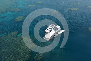 Aerial view of the Great Barrier Reef Queensland, Australia