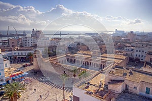 Aerial view on the Great Mosque in Sousse