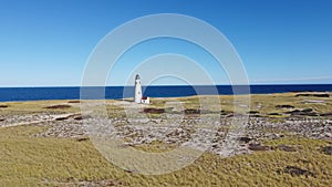 Aerial View of Great Point Light in Nantucket Massachusetts