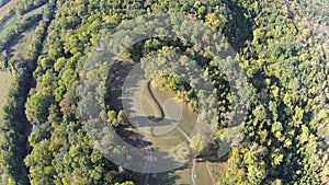 Aerial View of the great Serpent Mound, Ohio