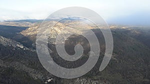 Aerial view of Greben Comb Mountain, Bulgaria