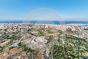 Aerial view of the Greek theater of Syracuse photo