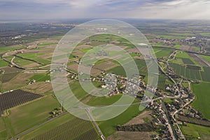 Aerial View of Green Fields in Pianura Padana photo