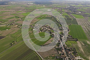 Aerial View of Green Fields in Pianura Padana photo