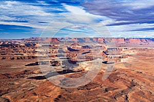 Aerial view of Green River Overlook, Canyonlands National Park, Utah, USA