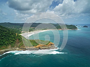 Aerial view on guacalito beach