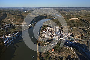 Aerial view of the Guadiana river photo
