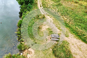 Aerial view of Guildford Riverside Nature Reserve England