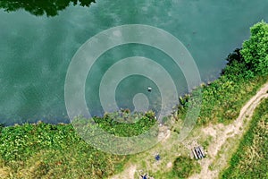 Aerial view of Guildford Riverside Nature Reserve England