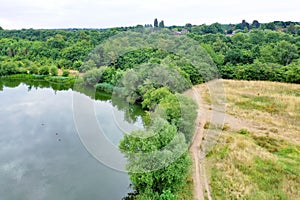 Aerial view of Guildford Riverside Nature Reserve England