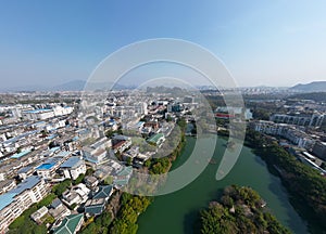 Aerial view of Guilin city in China