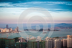 Aerial view of gulangyu island