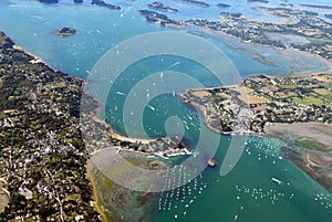 Aerial view of the Gulf of Morbihan