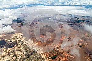 Aerial view of Guri reservoir