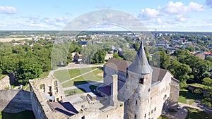 Aerial view of Haapsalu Castle, Estonia