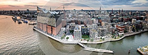 Aerial View of the Hafencity Hamburg