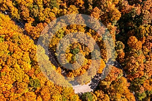 Aerial view of hairpin bend in Smugglers Notch