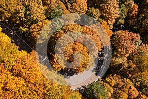 Aerial view of hairpin bend in Smugglers Notch