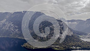 Aerial view of Hallstatt village, Austria  Stock Photos, and Images - drone view