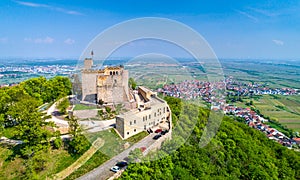 Hambacher Schloss or Hambach Castle, aerial view. Rhineland-Palatinate, Germany.