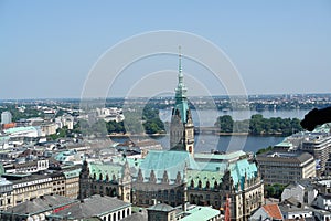 Aerial view of Hamburg