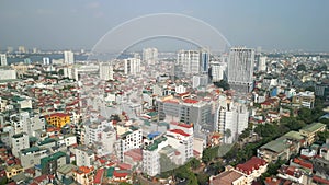 Aerial View of Hanoi City Skyline, Vietnam