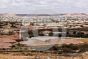 Aerial view of Hargeisa, capital of Somalila