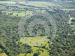 Aerial view of Hatfield forest