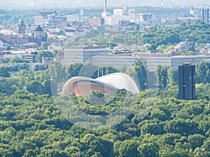 Aerial view of the Haus der Kulturen der Welt