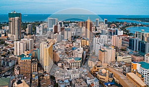 Aerial view of the haven of peace, city of Dar es Salaam