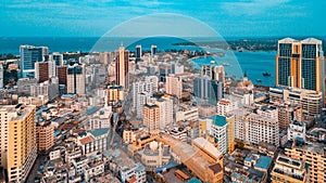 Aerial view of the haven of peace, city of Dar es Salaam