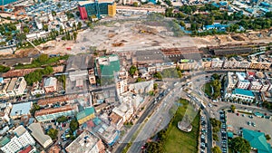 Aerial view of the haven of peace, city of Dar es Salaam