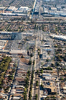 Aerial view of Hawthorne and Inglewood