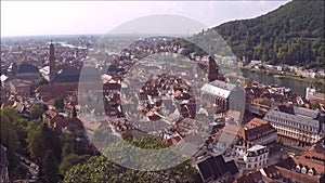 Aerial View of Heidelberg, Germany Old Town