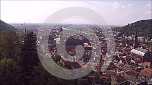 Aerial View of Heidelberg, Germany Old Town