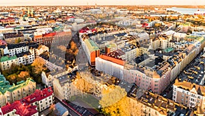 Aerial view of Helsinki , Finland