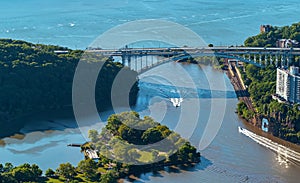 Aerial view of the Henry Hudson Bridge in the Bronx NY photo