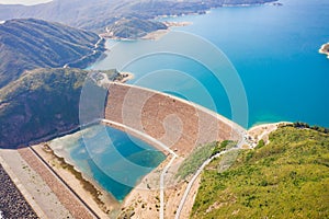 Aerial view of High Island Reservoir, Sai Kung, Hong Kong