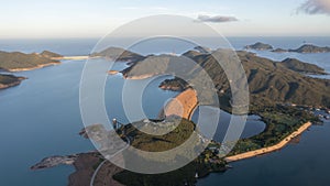 Aerial view of High Island Reservoir, Sai Kung,Hong Kong