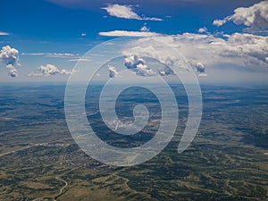 Aerial view of Highlands Ranch and Greenwood Village, view from