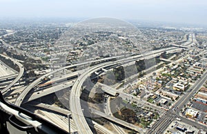 Aerial view of highways