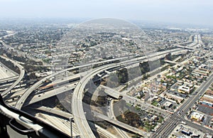 Aerial view of highways photo