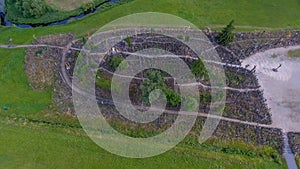 Aerial view of Hill of Crosses, Lithuania