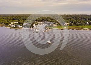 Aerial view of Hilton Head, South Carolina and Harbour Town