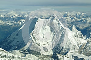 Aerial view of Himalaya photo