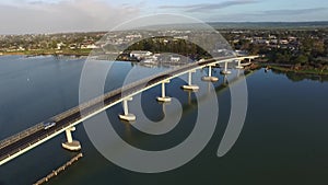 Aerial view of Hindmarsh Island bridge Goolwa