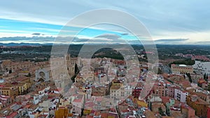 Aerial view of the historic district and Tarragona Cathedral