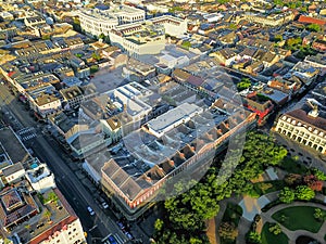 Aerial view historic French Quarter in New Orleans, Louisiana, U