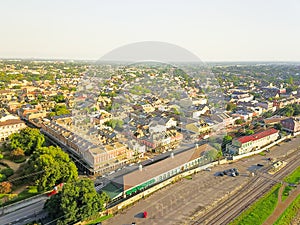 Aerial view historic French Quarter in New Orleans, Louisiana, U